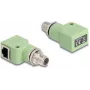 DeLOCK 60681 M12 RJ45 Roheline pistik M12 RJ45 Kullatud kontaktidega