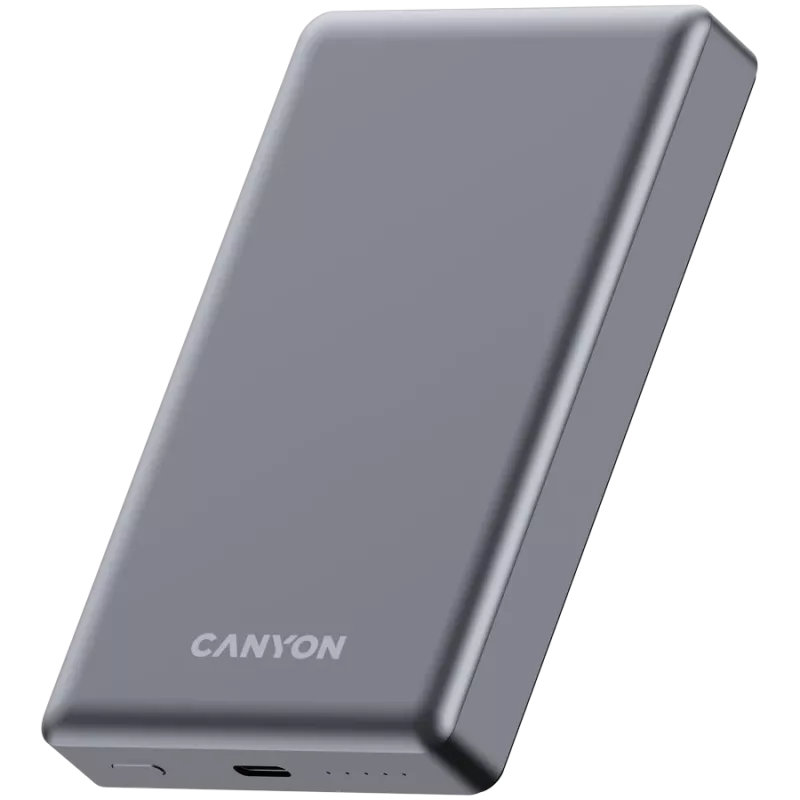 Canyon OnCharge 510 - Powerbank - 10.000 mAh - USB-C sisend - USB-C PD 20W väljund + juhtmevaba magnetlaadimine