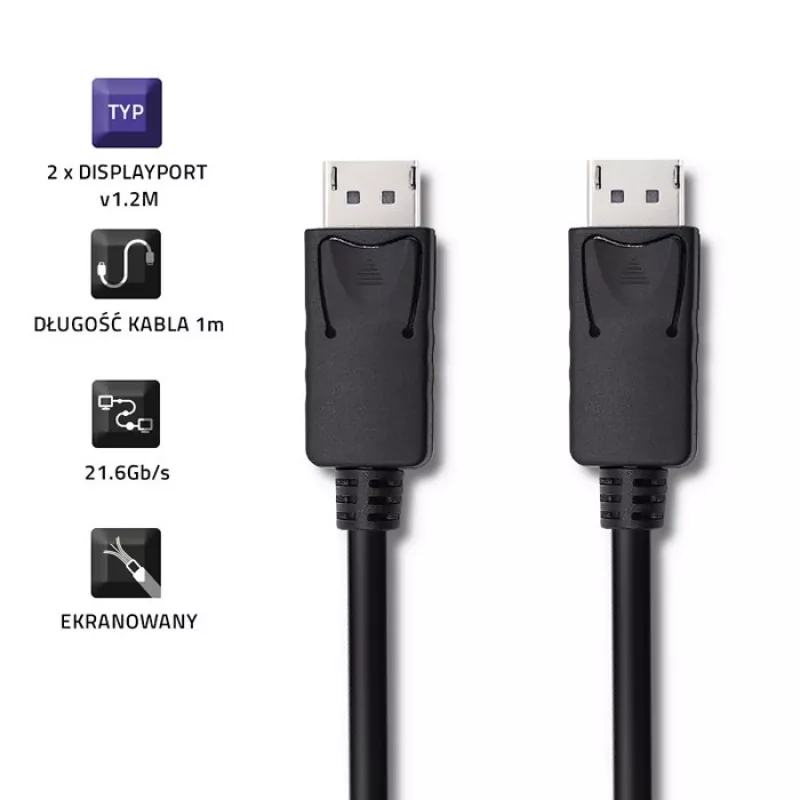 DisplayPort kaabel Qoltec 50373 2 m Must