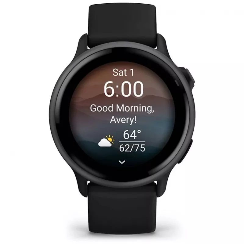 Garmin vívoactive 6 3.05 cm (1.2) AMOLED 42 mm Digitaalne 390 x 390 pikslit Puuteekraan Must Wi-Fi GPS (satelliit)