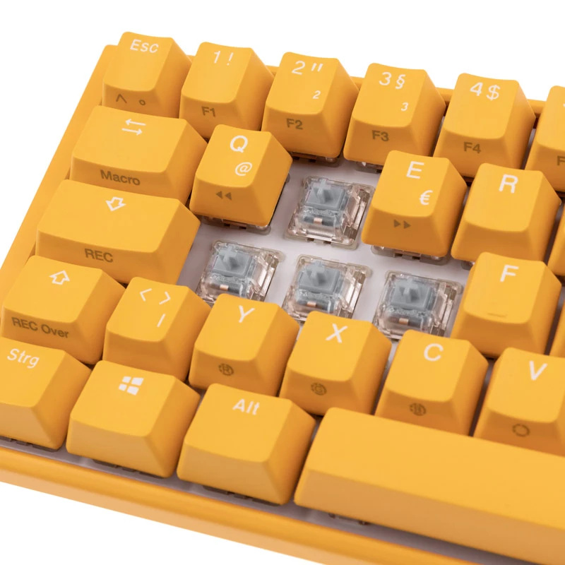 Ducky One 3 SF kollane klaviatuur mängimiseks USB saksa mehaaniline RGB