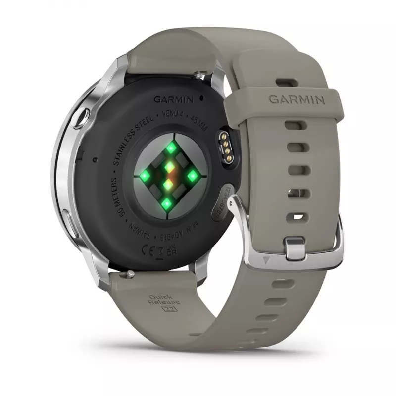 Nutikell Garmin Venu 4 1.4 tolli AMOLED GPS Wi-Fi 45mm hõbedane