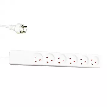 Pikendusjuhe Garbot 24155124-3EE 3m 6 vahelduvvoolupesa Siseruumides Valge