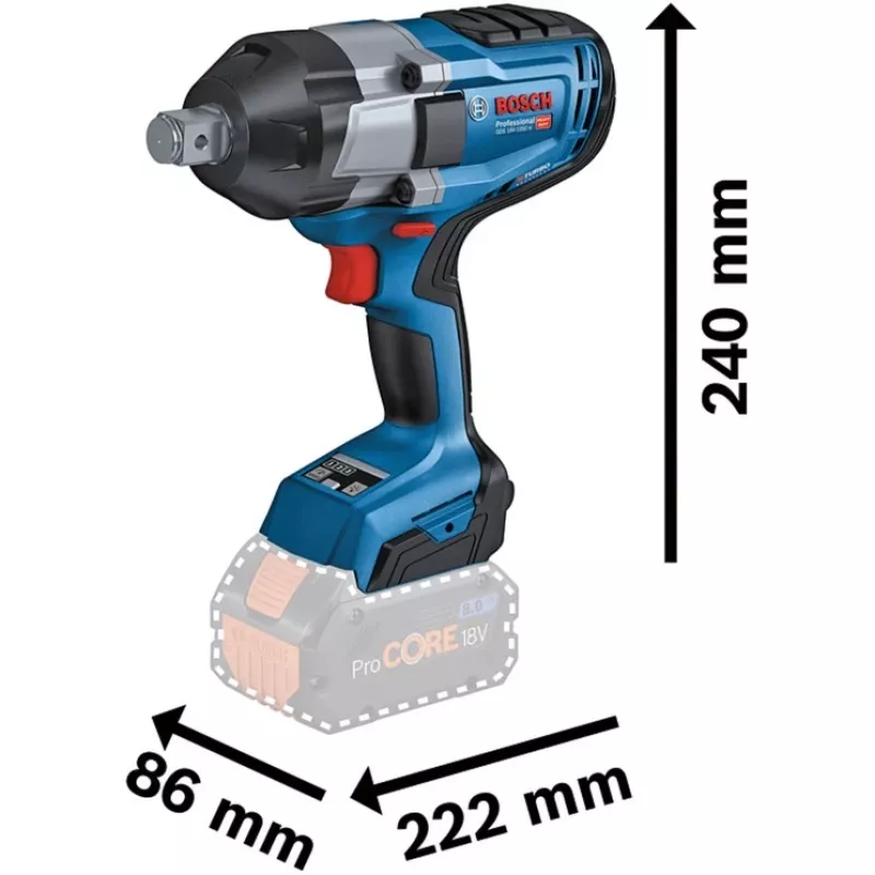 Bosch GDS 18V-1050 H Professional 1750 RPM Must, Sinine
