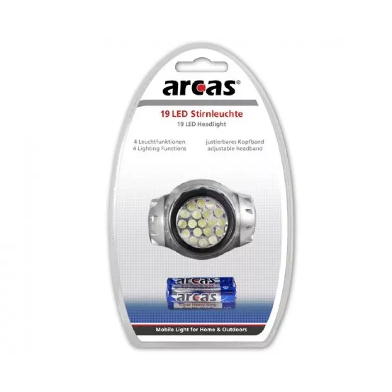 Arcas Pealamp 19 LED 4 valgusrežiimi