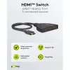 HDMI-Umschaltbox 3 to 1 (4K @ 60Hz), HDMI-lüliti (must, 55 cm kaabel)