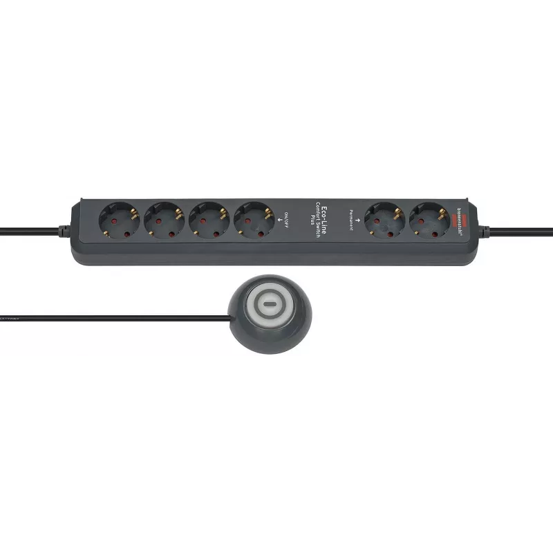 Pikendusjuhe Brennenstuhl Eco-Line Comfort Switch 2m 6 vahelduvvoolupesa