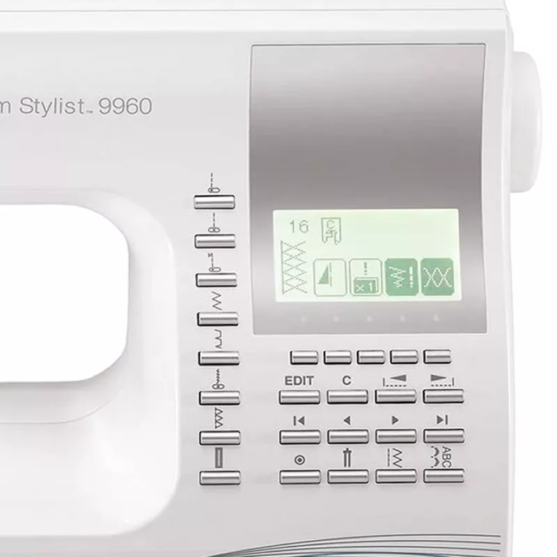 Õmblusmasin SINGER Quantum Stylist 9960 — 600 õmblusmustrit, 13 üheastmelist nööpaugu stiili, vaba käsi