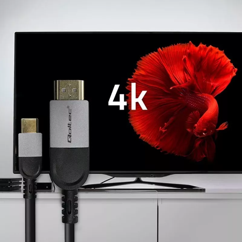 USB-C-lt HDMI-le kaabel QOLTEC 50438 — 2 m, 4K 60Hz