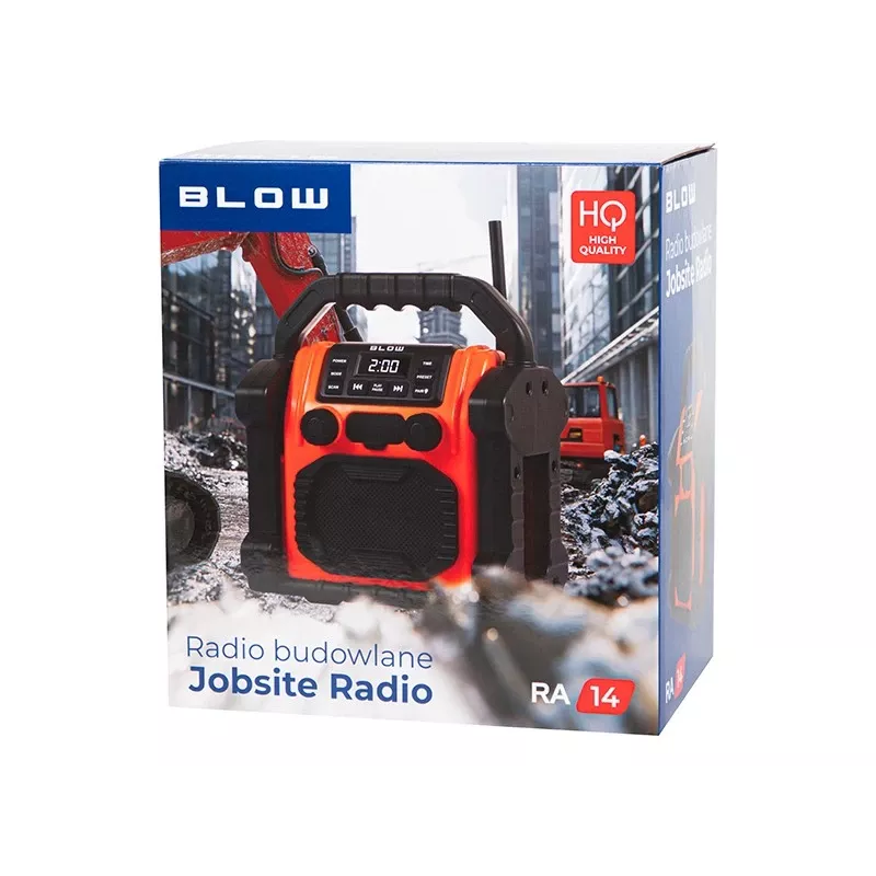 Kaasaskantav AM/FM-raadio BLOW RA14 ehitusraadio, patareitoitel, AM- ja FM-vastuvõtt