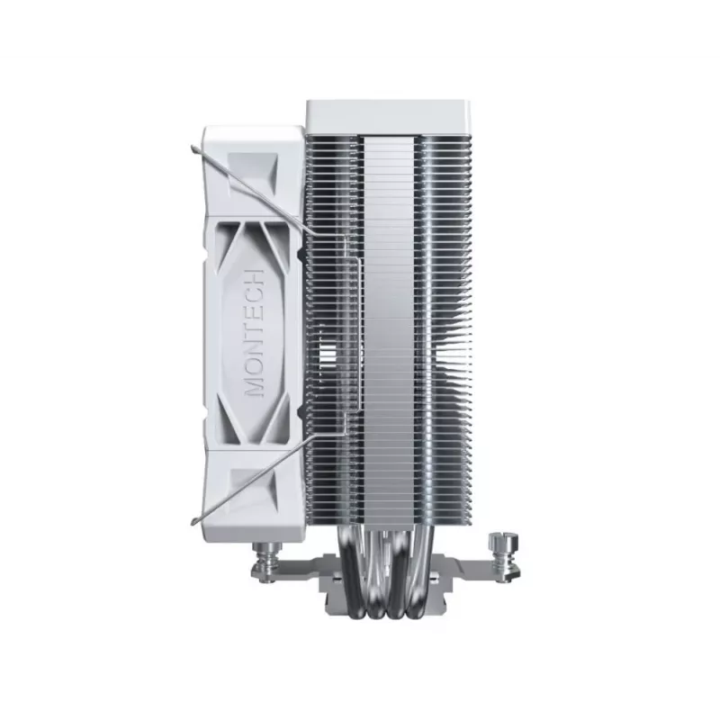 CPU õhkjahuti Montech NX400, 120 mm ventilaatorid, Valge, mõõdud 156×74×120 mm, TDP 270 W