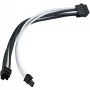 Toitepikenduskaabel SILVERSTONE PP07E 8‑kontaktiline PCIe 30 cm (must/valge)