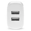 Laadija 2x USB 2,4A 12W valge