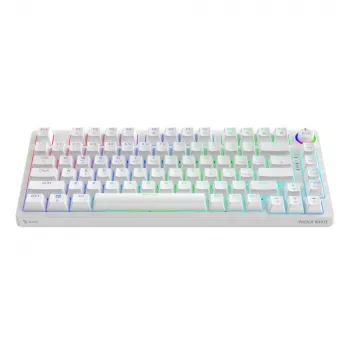 SAVIO PHENIX WHITE juhtmeta mehaaniline klaviatuur, Gateron Red Pro, ABS