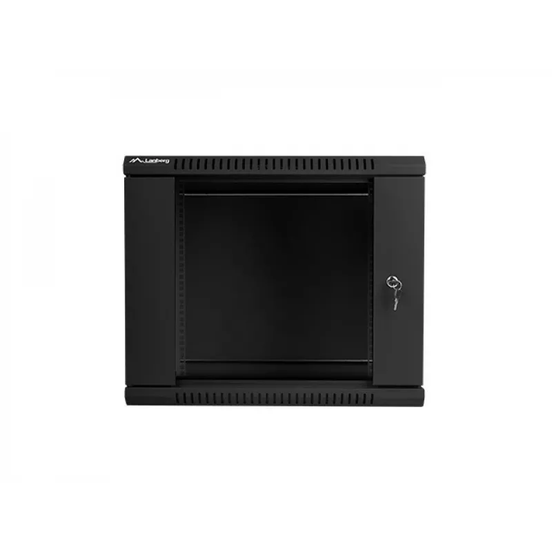 Seinale paigaldatav kapp LANBERG 9U 19 tolli WF01-6609-10B, 600×600×507 mm, 60 kg, IP20, must