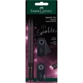 Graﬁitpliiats Faber-Castell 118296 B Must Roos 2 tk