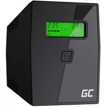 Green Cell UPS01LCD katkematu toiteallikas (UPS) Line-Interactive 0,6 kVA 360 W 2 AC-pistikupesa