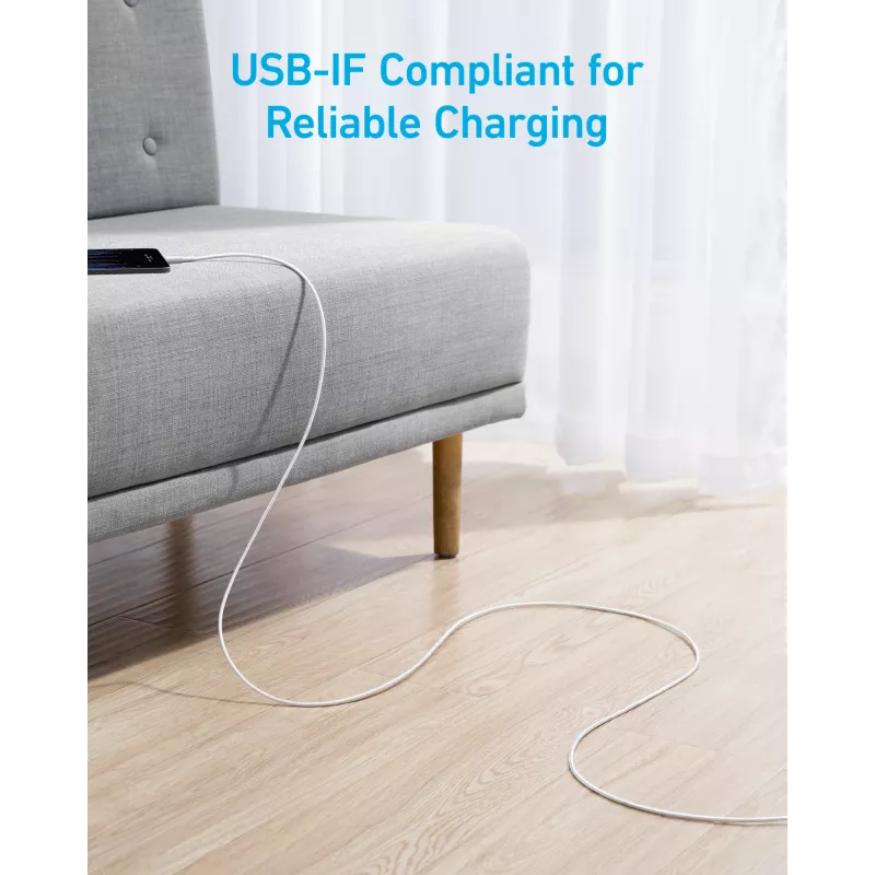 USB-kaabel Anker 322 1,8 m USB A USB C valge