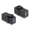 DeLOCK Keystone-moodul USB 3.0 A-pesa - A-pesa must 1:1