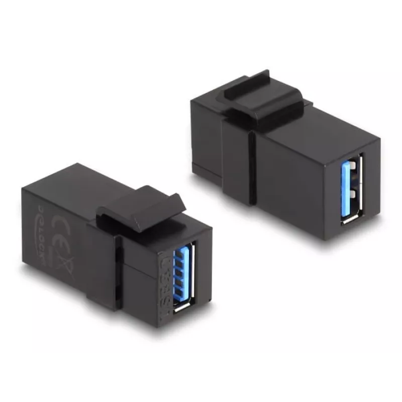 DeLOCK Keystone-moodul USB 3.0 A-pesa - A-pesa must 1:1