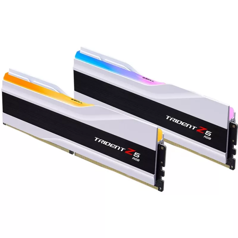 DIMM 64 GB DDR5-6000 (2x 32 GB), Arbeitsspeicher weiß, F5-6000J2836G32GX2-TZ5RW, Trident Z5 RGB, INTEL XMP
