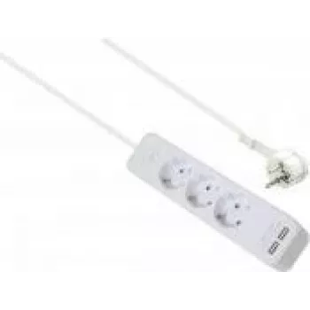 Pikendusjuhe helos ADVANCED 3 pesaga, USB-laadijaga, valge, 1,5 m kaabel