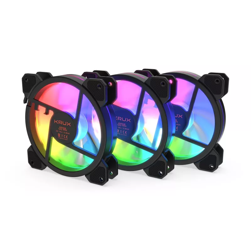 KRUX Lunar 120 ARGB 3-osaline korpuse ventilaatorite komplekt