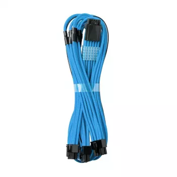 CableMod C-Series PRO ModMesh 12VHPWR kuni 3x PCI-e kaabel Corsairile - 60 cm, helesinine