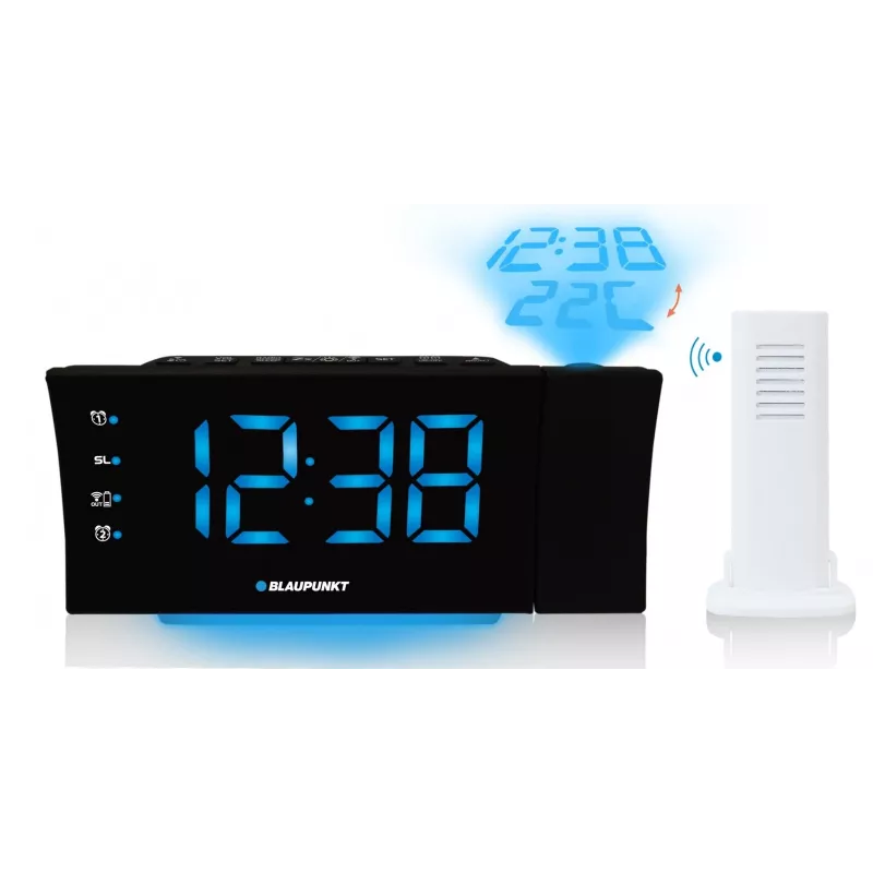 Blaupunkt CRP81USB raadiowekker projektsiooni ja USB-laadimisega, must