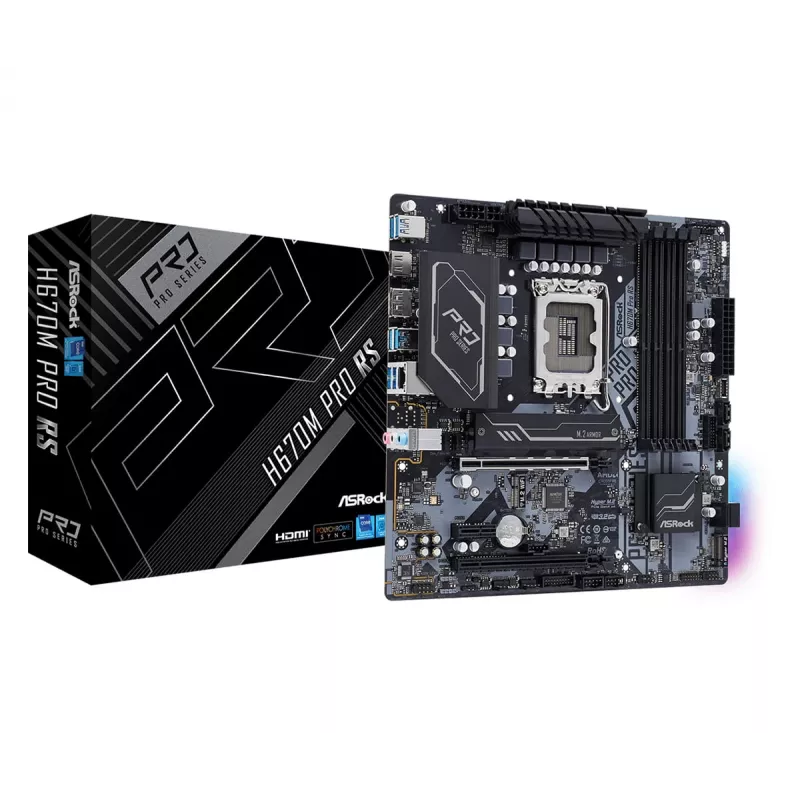 Emaplaat ASRock H670M Pro RS Intel H670 LGA 1700 micro ATX