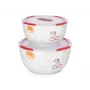 Kausikomplekt OURSSON BS4781RC/DC ümmargune keraamiline 3L valge 2 tk