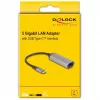 DeLOCK 81570 Soo-adapteri kaabel USB-C RJ-45 0,15m Antratsiit