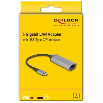 DeLOCK 81570 Soo-adapteri kaabel USB-C RJ-45 0,15m Antratsiit