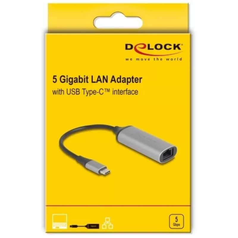 DeLOCK 81570 Soo-adapteri kaabel USB-C RJ-45 0,15m Antratsiit