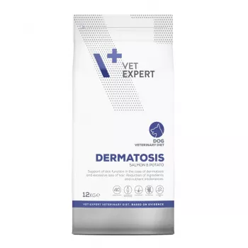 VET EXPERT Veterinary Diet Dermatosis Dog Salmon & Potato - kuiv koeratoit - 12 kg
