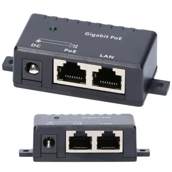 Gigabit PoE sisestaja Extralink 1 port, 1x 1000Mb/s RJ45, kuubik