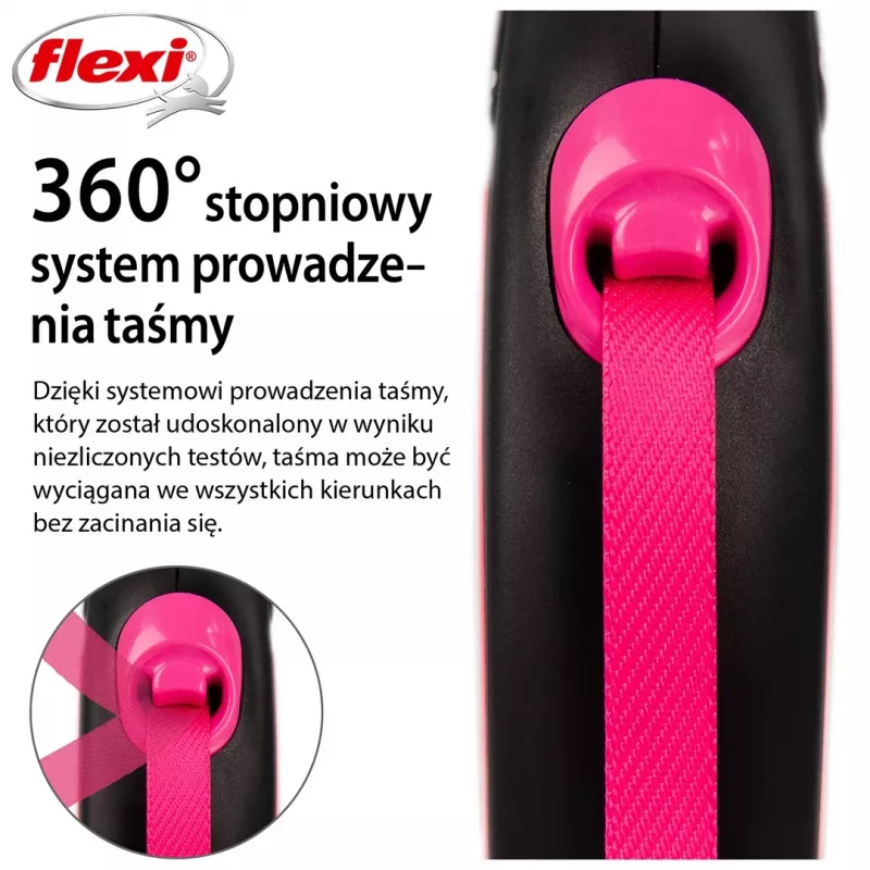 Flexi New Neon S 5 m koera automaatjalutusrihm
