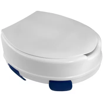 Toilet seat riser REHA FUND RF-871/11 11 cm height, removable flapper, Valge, max load 150 kg