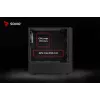 PC kuubikujuline korpus SAVIO Noctis Glass RGB — must, ATX/Micro-ATX, 210×410×450 mm, 3×120 mm esiventilaatorid