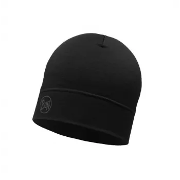 BUFF MERINO LIGHTWEIGHT BEANIE SOLID Must ühes suuruses müts Standard