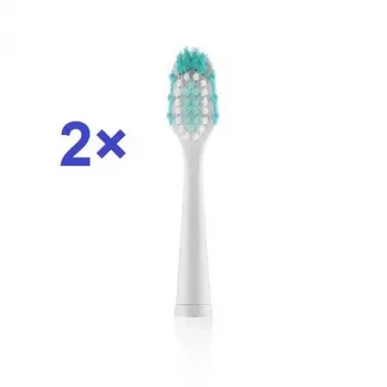 Hambaharjapea ETA ETA070990200, 2 tk, keskmise kõvadusega harjased, türkiis/valge