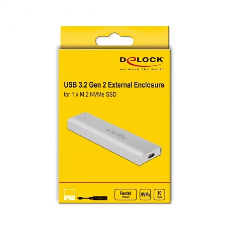 SSD korpus DeLOCK 42634 hõbedane M.2