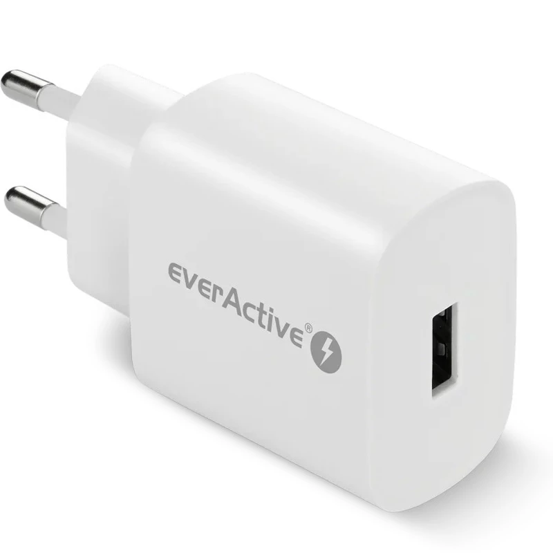 Telefonilaadija 1x USB 18 W QC 3.0 VALGE on Everactive toode meie mobiilseadmete laadijate valikust. Esiletõstetud omadused: valge viimistlus, kaal 52 g jne.