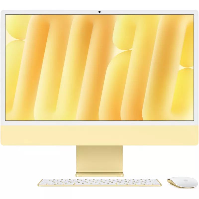 iMac Z1EL 59,62cm 23,5tolli standardklaas M4 10C CPU/10C GPU/16C N.E. 16GB 512GB SSD Gbit Eth MM NumKey TID DE Kollane