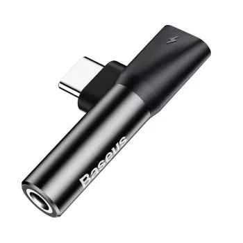 Baseus Audio Adapter USB-C kuni Mini Jack 3.5mm + USB-C (must)