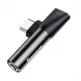 Baseus Audio Adapter USB-C kuni Mini Jack 3.5mm + USB-C (must)