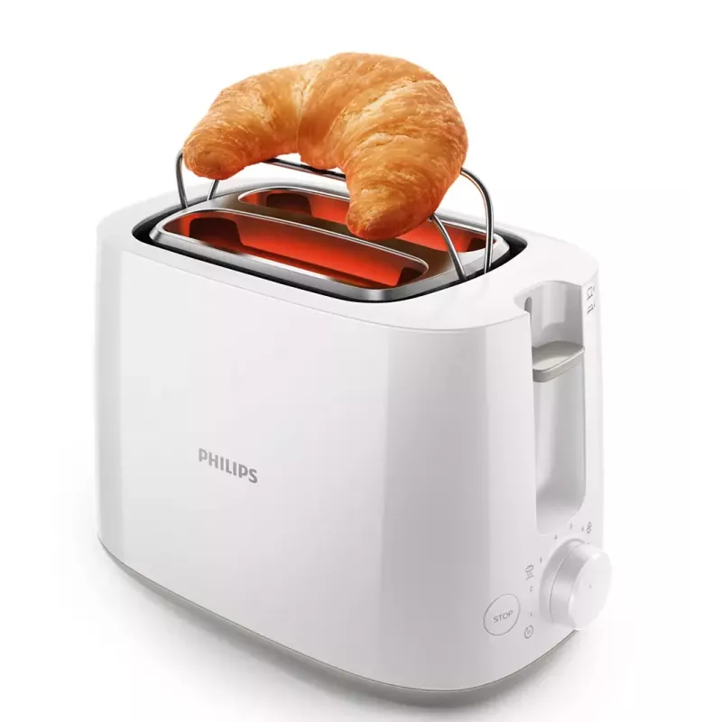 Röster Philips Daily Collection HD2581/00 — 2 viilu, 830 W, 8 pruunistusastet, valge