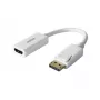 UNITEK kullatud DisplayPort DP-HDMI 4K UHD HDTV isane-emane adapterkaabel Y-6332 valge