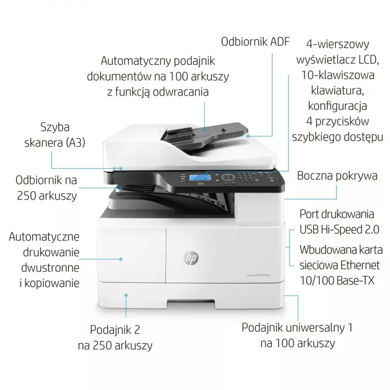 Mitmefunktsiooniline printer HP LaserJet M443nda Laser A3 1200 x 1200 DPI 24 ppm