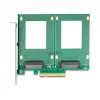 Sisemine U.2-adapter DeLOCK 90162 PCIe hostiliides LED-indikaatorid